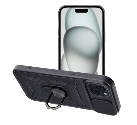 SLIDE ARMOR Case  iPhone 15 Plus cerný