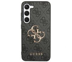 Original   GUESS GUHCS24L4GMGGR  Samsung S24 Ultra (Kožený kryt 4G Metal Logo / cerný)