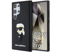 Original   KARL LAGERFELD KLHCS24L3DRKINK  SASMSUNG S24 Ultra (3D RUBBER IKONIK NFT) cerný