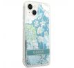 GUESS   iPhone 13 / 14 / 15 GUHCP14SLFLSN (Flower Liquid Glitter) zelený