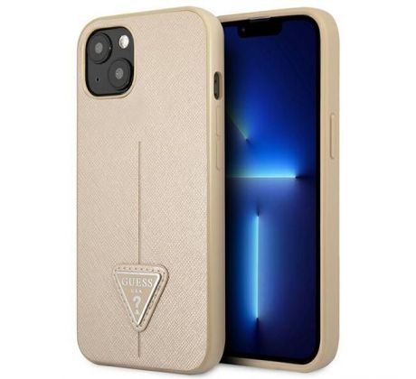 GUESS   iPhone 13 / 14 / 15 GUHCP14SPSATLE (SaffianoTriangle Logo) beige