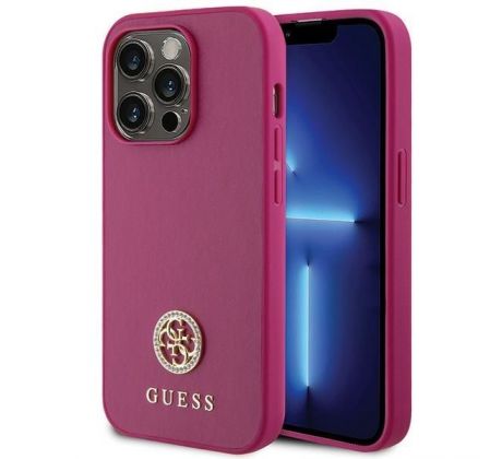 GUESS   iPhone 15 Pro GUHCP15LPS4DGPP (Strass Metal Logo) ružový