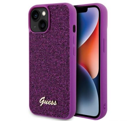 GUESS   iPhone 13 / 14 / 15 GUHCP15SPMSDGSF (Disco Metal Script) fuschia