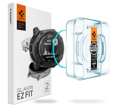 2KS V BALENÍ, SET 2 OCHRANNÝCH SKEL SPIGEN GLAS.TR ”EZ FIT” 2-PACK GARMIN INSTINCT 2X SOLAR CLEAR