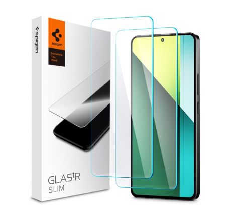 2KS V BALENÍ, SET 2 OCHRANNÝCH SKEL SPIGEN GLAS.TR SLIM 2-PACK XIAOMI REDMI NOTE 13 Pro 5G CLEAR