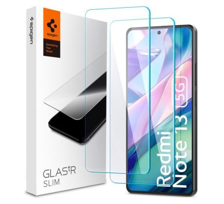 OCHRANNÉ TVRDENÉ SKLO SPIGEN GLAS.TR SLIM 2-PACK XIAOMI REDMI NOTE 13 5G CLEAR