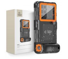 VODĚODOLNÉ POUZDRO TECH-PROTECT IPX8 UNIVERSAL DIVING WATERPROOF CASE BLACK/ORANGE