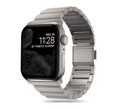 ŘEMÍNEK TECH-PROTECT STEELBAND APPLE WATCH 4 / 5 / 6 / 7 / 8 / 9 / SE / ULTRA 1 / 2 (42 / 44 / 45 / 49 mm) TITANIUM