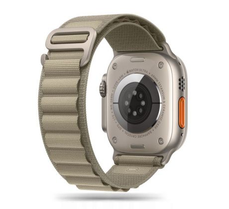 ŘEMÍNEK TECH-PROTECT NYLON PRO APPLE WATCH 4 / 5 / 6 / 7 / 8 / 9 / SE / ULTRA 1 / 2 (42 / 44 / 45 / 49 mm) TITANIUM/OLIVE