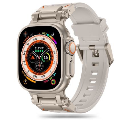 ŘEMÍNEK TECH-PROTECT DELTA PRO APPLE WATCH 4 / 5 / 6 / 7 / 8 / 9 / SE / ULTRA 1 / 2 (42 / 44 / 45 / 49 mm) STARLIGHT/TITANIUM