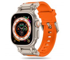 ŘEMÍNEK TECH-PROTECT DELTA PRO APPLE WATCH 4 / 5 / 6 / 7 / 8 / 9 / SE / ULTRA 1 / 2 (42 / 44 / 45 / 49 mm) ORANGE/TITANIUM