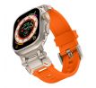 ŘEMÍNEK TECH-PROTECT DELTA PRO APPLE WATCH 4 / 5 / 6 / 7 / 8 / 9 / SE / ULTRA 1 / 2 (42 / 44 / 45 / 49 mm) ORANGE/TITANIUM