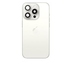 Apple iPhone 15 Pro - Zadní housing (White Titanium)  