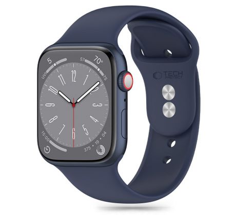 ŘEMÍNEK TECH-PROTECT SILICONE APPLE WATCH 4 / 5 / 6 / 7 / 8 / 9 / SE / ULTRA 1 / 2 (42 / 44 / 45 / 49 mm) MIDNIGHT BLUE