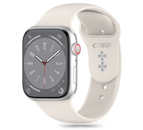 ŘEMÍNEK TECH-PROTECT SILICONE APPLE WATCH 4 / 5 / 6 / 7 / 8 / 9 / SE / ULTRA 1 / 2 (42 / 44 / 45 / 49 mm) STARLIGHT