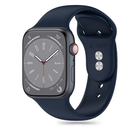 ŘEMÍNEK TECH-PROTECT SILICONE APPLE WATCH 4 / 5 / 6 / 7 / 8 / 9 / SE / ULTRA 1 / 2 (42 / 44 / 45 / 49 mm) STORM BLUE