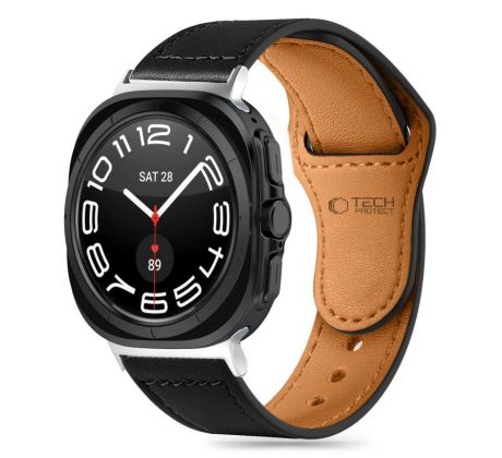 ŘEMÍNEK TECH-PROTECT LEATHERFIT SAMSUNG GALAXY WATCH ULTRA (47mm) BLACK