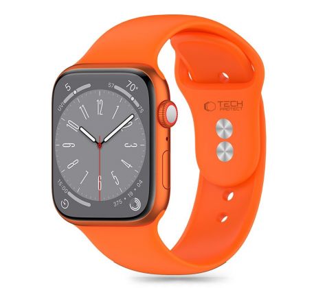 ŘEMÍNEK TECH-PROTECT SILICONE APPLE WATCH 4 / 5 / 6 / 7 / 8 / 9 / SE (38 / 40 / 41 mm) BRIGHT ORANGE