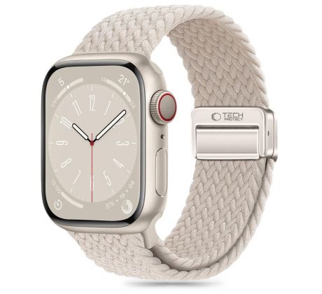 ŘEMÍNEK TECH-PROTECT NYLONMAG APPLE WATCH 4 / 5 / 6 / 7 / 8 / 9 / SE (38 / 40 / 41 mm) NATURAL TITANIUM