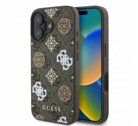 GUESS   iPhone 16 s MagSafe GUHMP16SP4PWPW (PU Peony on 4G Background) hnedý