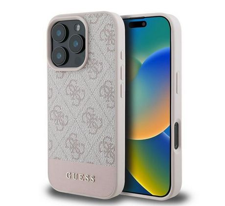 GUESS   iPhone 16 Pro Max GUHCP16XG4GLPI (4G PU Bottom Stripe) ružový