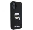 KARL LAGERFELD   iPhone 16 s MagSafe KLHMP16SSKHPPLK (Sil KL Head Print) cerný