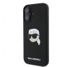 KARL LAGERFELD   iPhone 16 s MagSafe KLHMP16SSKHPPLK (Sil KL Head Print) cerný