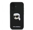 KARL LAGERFELD   iPhone 16 s MagSafe KLHMP16SSKHPPLK (Sil KL Head Print) cerný