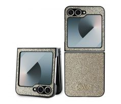 GUESS   Samsung Galaxy Z Flip 6 GUHCZF6HGGSHD (HC PU 4G Glitter Script) zlatý