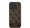 GUESS   iPhone 16 Pro Max GUHCP16XG4GLBR (PC/TPU 4G PU Bottom Stripe) hnedý