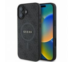 GUESS   iPhone 16 s MagSafe GUHMP16SG4GFRK (PU 4G Ring Classic Logo) cerný