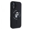 KARL LAGERFELD   iPhone 16 s MagSafe KLHMP16SSCMKCRHK (Silicone KC Body Ring) cerný