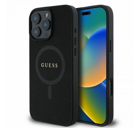 GUESS   iPhone 16 Pro Max s MagSafe GUHMP16XPSAHMCK (PU Saffiano Classic Logo) cerný