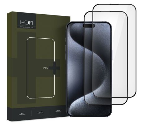 2KS V BALENÍ, SET 2 OCHRANNÝCH SKEL HOFI GLASS PRO+ 2-PACK iPhone 16 Pro BLACK