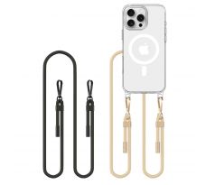 KRYT S ŘEMÍNKEM NA TELEFON / POPRUH NA TĚLO TECH-PROTECT FLEXAir CHAIN MAGSAFE iPhone 16 Pro Max BLACK & TAUPE