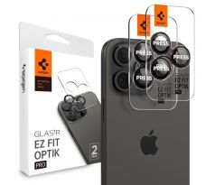 OCHRANNÉ SKLO ZADNÍ KAMERY SPIGEN OPTIK PRO L-SERIES GLAS.TR ”EZ FIT” CAMERA PROTECTOR 2-PACK iPhone 14 Pro / 14 Pro Max / 15 Pro / 15 Pro Max / 16 Pro / 16 Pro Max BLACK