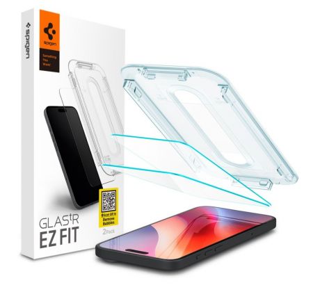 2KS V BALENÍ, SET 2 OCHRANNÝCH SKEL SPIGEN GLAS.TR ”EZ FIT” 2-PACK iPhone 16 Pro CLEAR