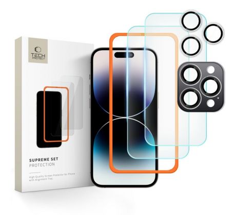 3PACK OCHRANNÝCH SKEL TECH-PROTECT SUPREME SET 3-PACK iPhone 16 Pro CLEAR