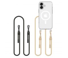 KRYT S ŘEMÍNKEM NA TELEFON / POPRUH NA TĚLO TECH-PROTECT FLEXAir CHAIN MAGSAFE iPhone 16 BLACK & TAUPE