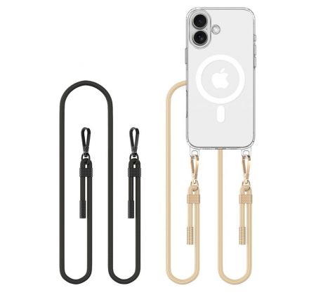 KRYT S ŘEMÍNKEM NA TELEFON / POPRUH NA TĚLO TECH-PROTECT FLEXAir CHAIN MAGSAFE iPhone 16 BLACK & TAUPE