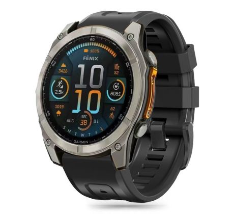 ŘEMÍNEK TECH-PROTECT SILICONE GARMIN FENIX 5X / 5X Plus / 6X / 6X PRO / 7X / 8 (51 mm) BLACK