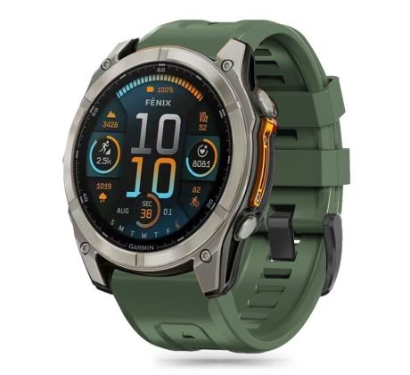 ŘEMÍNEK TECH-PROTECT SILICONE GARMIN FENIX 5X / 5X Plus / 6X / 6X PRO / 7X / 8 (51 mm) ARMY GREEN