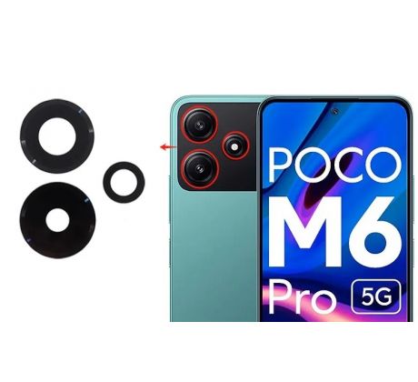 Náhradní sklo zadní kamery - Xiaomi Poco M6 Pro