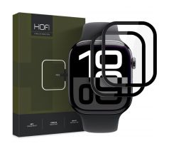 2PACK SET HYBRIDNÍCH OCHRANNÝCH SKEL HOFI HYBRID PRO+ 2-PACK APPLE WATCH 10 (46 mm) BLACK