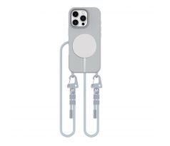 KRYT SE ŠŇŮRKOU/POPRUH NA TĚLO TECH-PROTECT MAGNECKLACE MAGSAFE iPhone 16 Pro CRAYON GREY