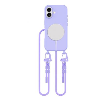 KRYT SE ŠŇŮRKOU/POPRUH NA TĚLO TECH-PROTECT MAGNECKLACE MAGSAFE iPhone 16 LAVENDER