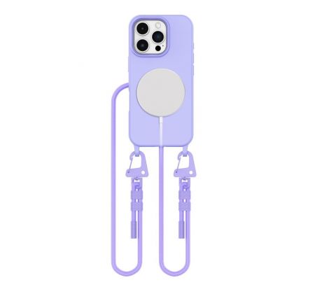 KRYT SE ŠŇŮRKOU/POPRUH NA TĚLO TECH-PROTECT MAGNECKLACE MAGSAFE iPhone 16 Pro Max LAVENDER