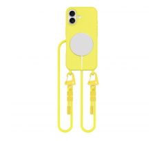 KRYT SE ŠŇŮRKOU/POPRUH NA TĚLO TECH-PROTECT MAGNECKLACE MAGSAFE iPhone 16 CANARY YELLOW