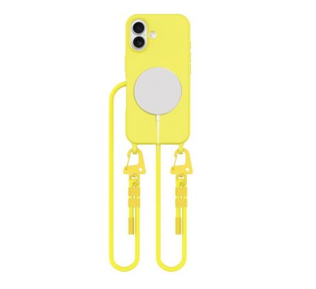 KRYT SE ŠŇŮRKOU/POPRUH NA TĚLO TECH-PROTECT MAGNECKLACE MAGSAFE iPhone 16 CANARY YELLOW