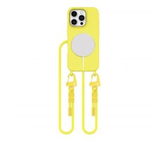 KRYT SE ŠŇŮRKOU/POPRUH NA TĚLO TECH-PROTECT MAGNECKLACE MAGSAFE iPhone 16 Pro Max CANARY YELLOW